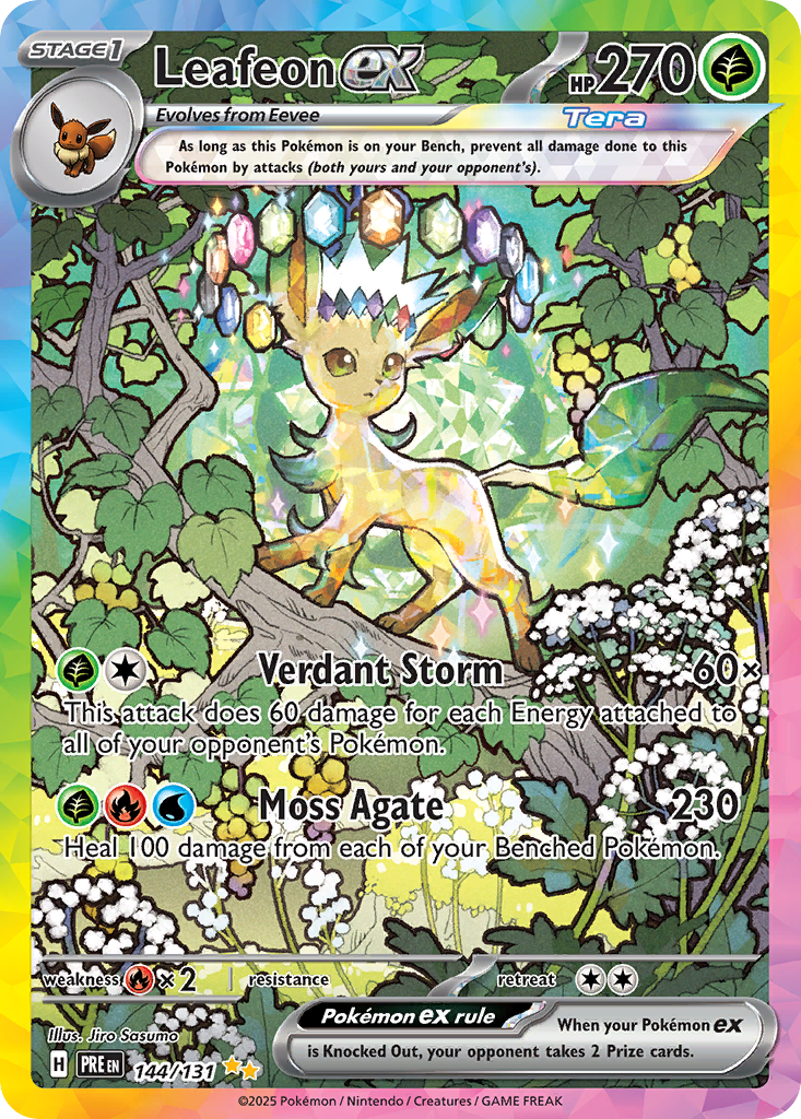 Leafeon ex (144/131) - [Special Illustration Rare] Prismatic Evolutions (PRE)