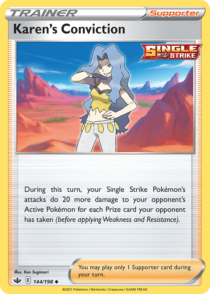 Karen's Conviction (144/198) - [Reverse Holo] Chilling Reign (CRE)