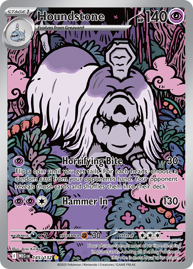 Houndstone (145/132) - [Illustration Rare] Mega Evolution (MEG)