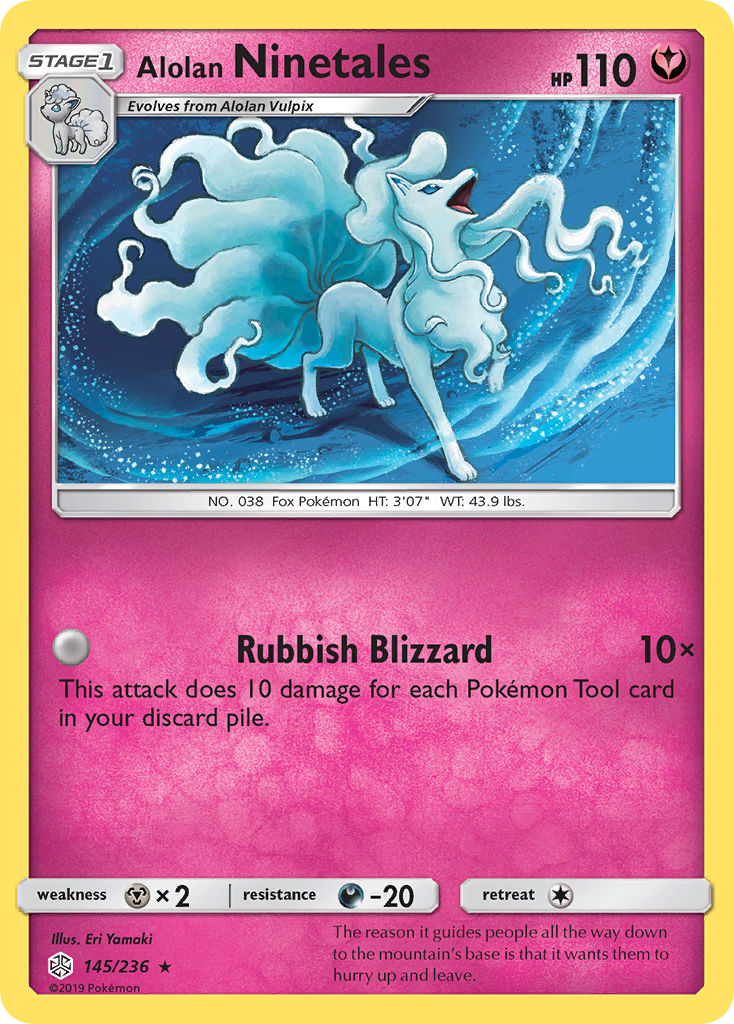 Alolan Ninetales (145/236) - [Reverse Holo] Cosmic Eclipse (CEC)