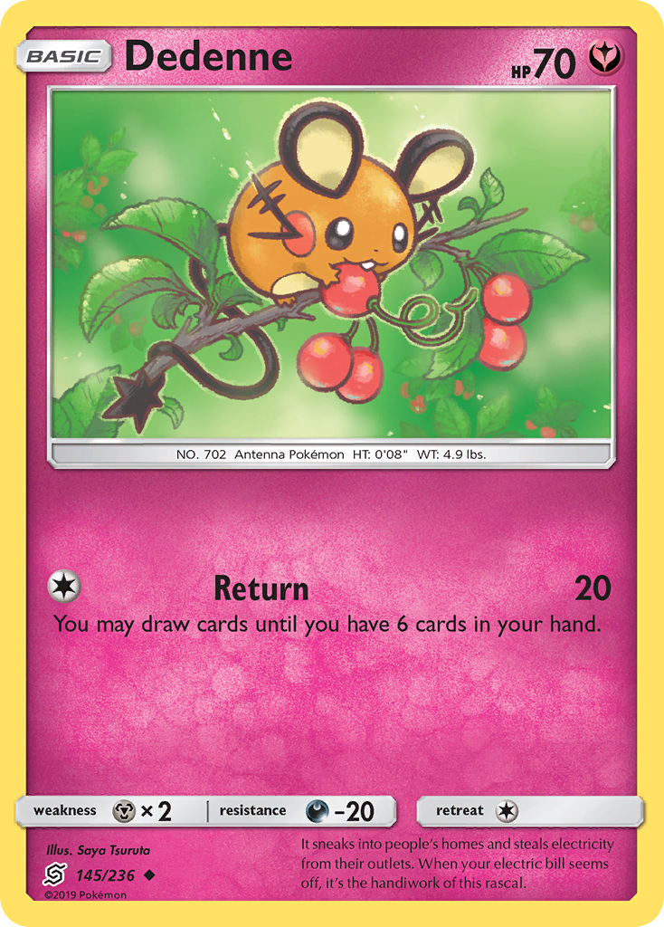 Dedenne (145/236) - [Reverse Holo] Unified Minds (UNM)
