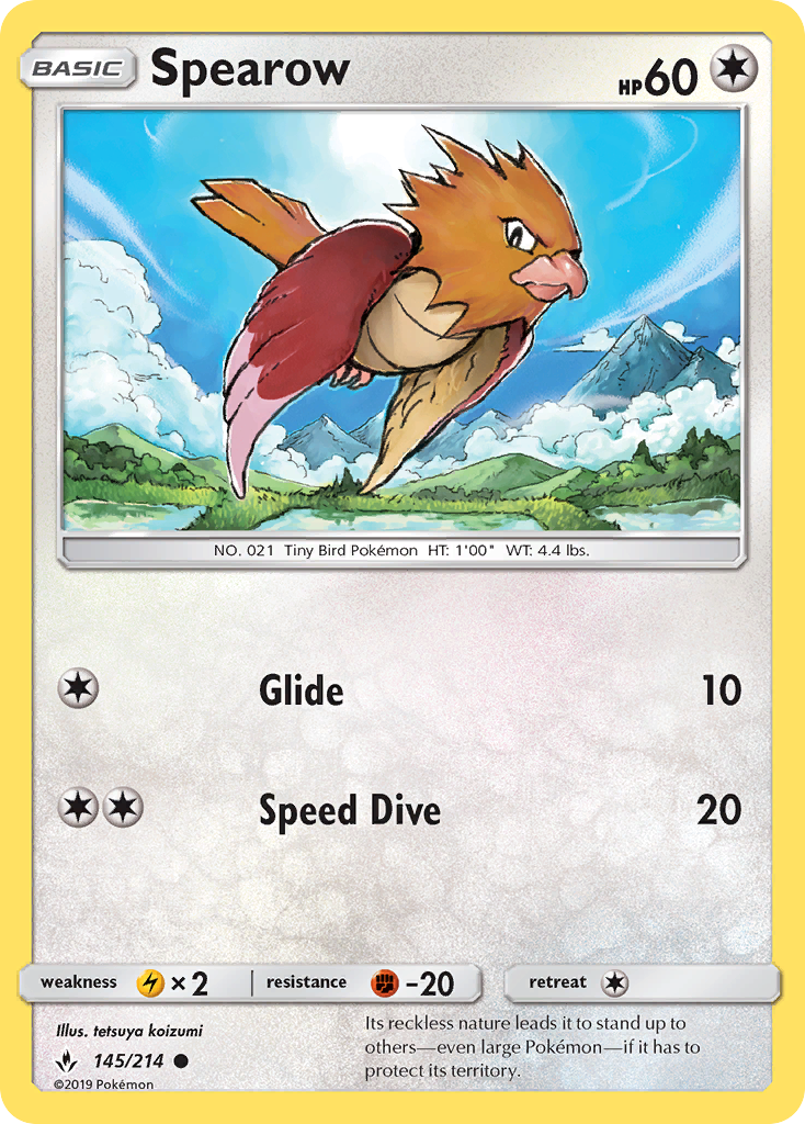 Spearow (145/214) - [Reverse Holo] Unbroken Bonds (UNB)
