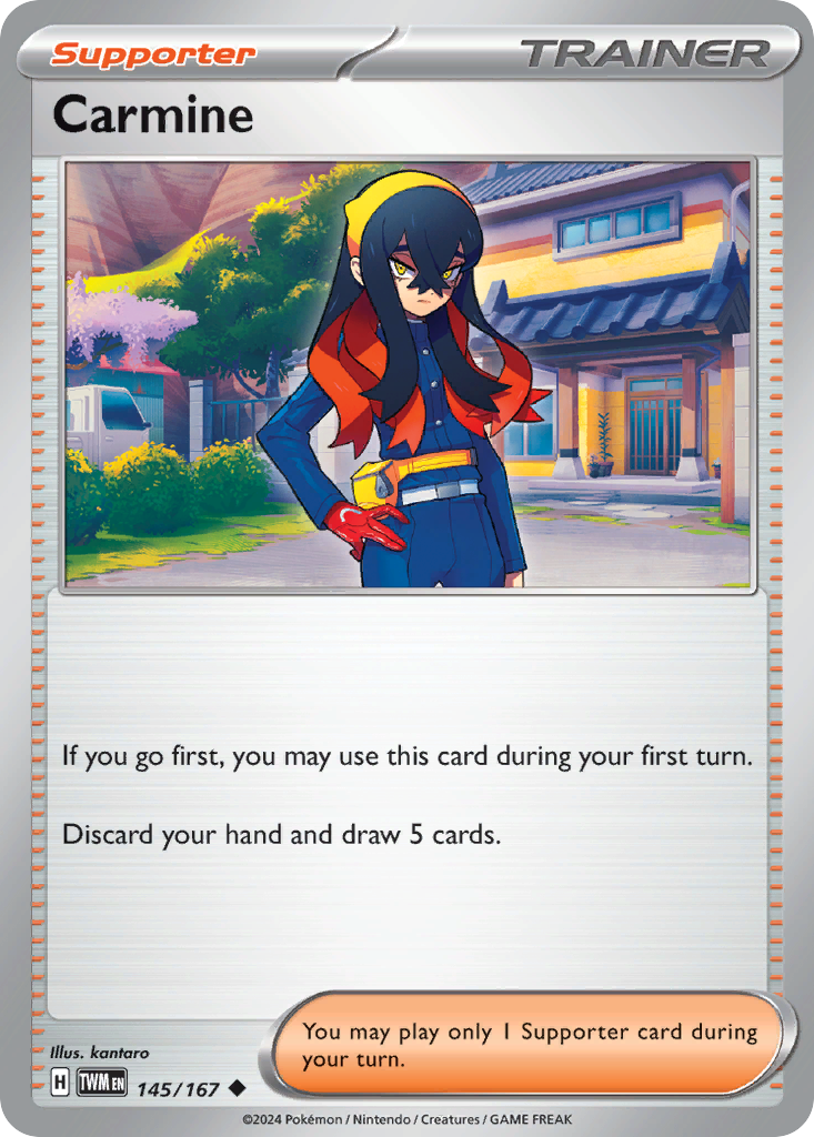 pokemon holo trainer cards Carmine (145/167)