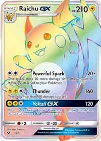 Raichu GX Secret (75) - Shining Legends (SHL)