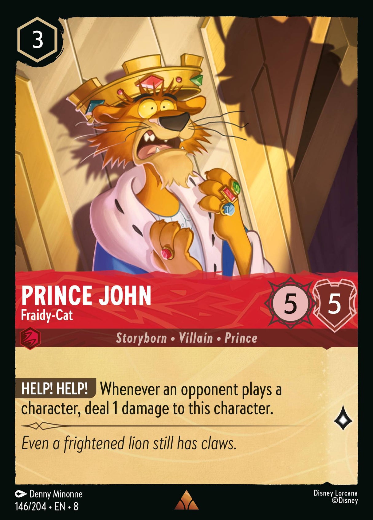 Prince John - Fraidy-Cat - [Foil] Reign of Jafar (8)