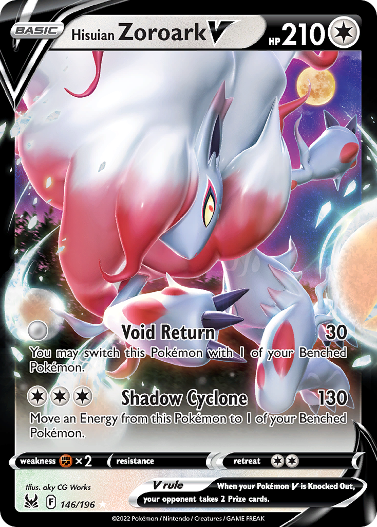 Hisuian Zoroark V (146/196) - [Holo Foil] Lost Origin (LOR)