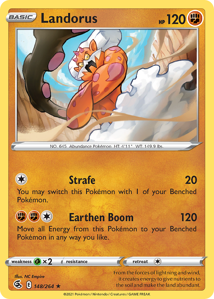 Landorus (148/264) - [Reverse Holo] Fusion Strike (FST)