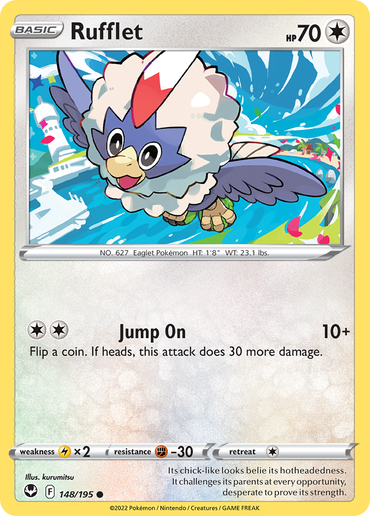 Rufflet (148/195) - [Reverse Holo] Silver Tempest (SIT)