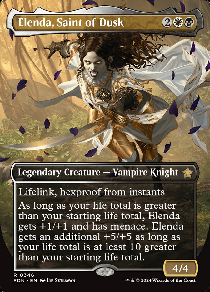 Elenda, Saint of Dusk - [Foil, Borderless] Foundations (FDN)
