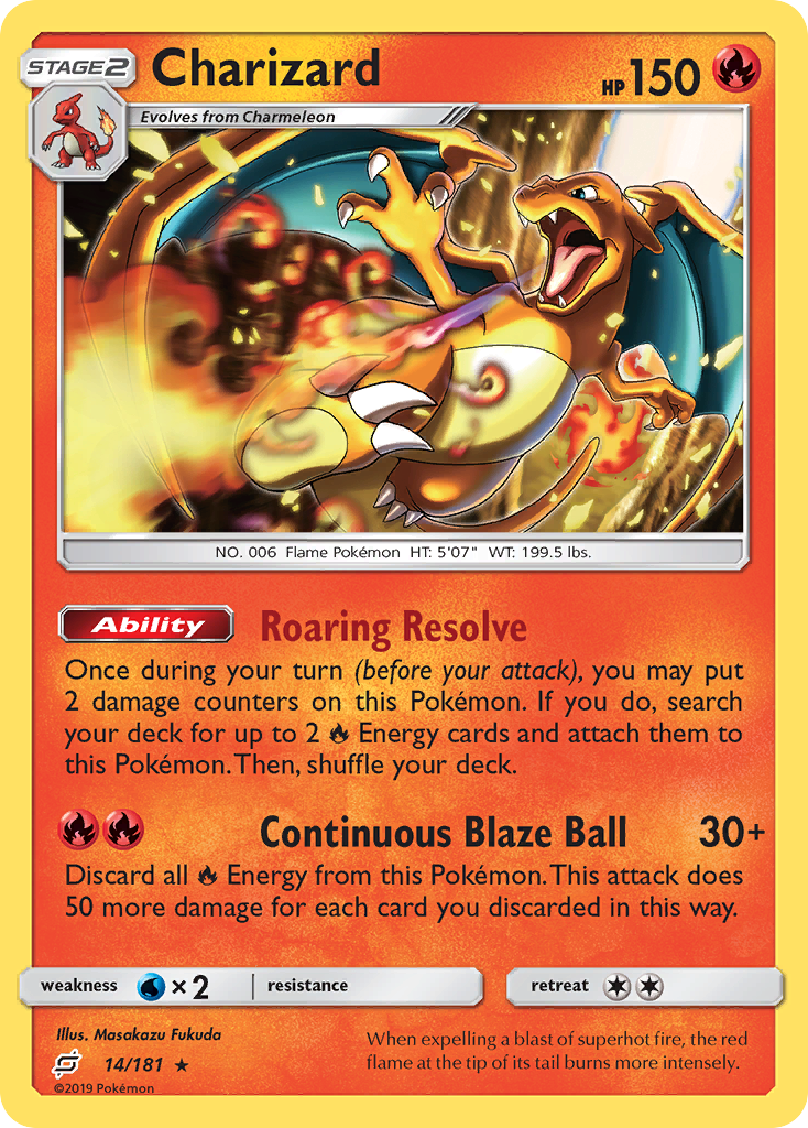 Charizard (14/181) - [Reverse Holo] Team Up (TEU)