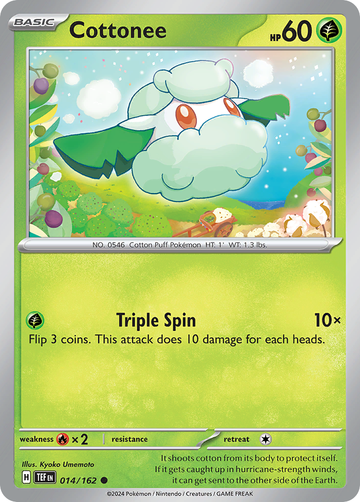 Cottonee (14/162) - [Reverse Holo] Temporal Forces (TEF)