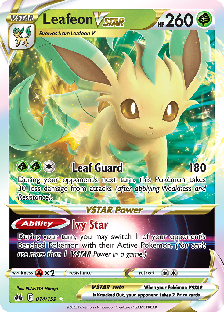 Leafeon VSTAR (14/159) - [Holo Foil] Crown Zenith (CRZ)