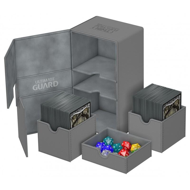 Ultimate Guard Twin Flip'n'Tray 200+ Xenoskin - Monocolor - Grey