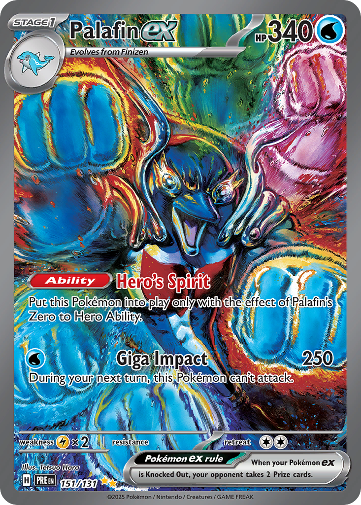 Palafin ex (151/131) - [Special Illustration Rare] Prismatic Evolutions (PRE)