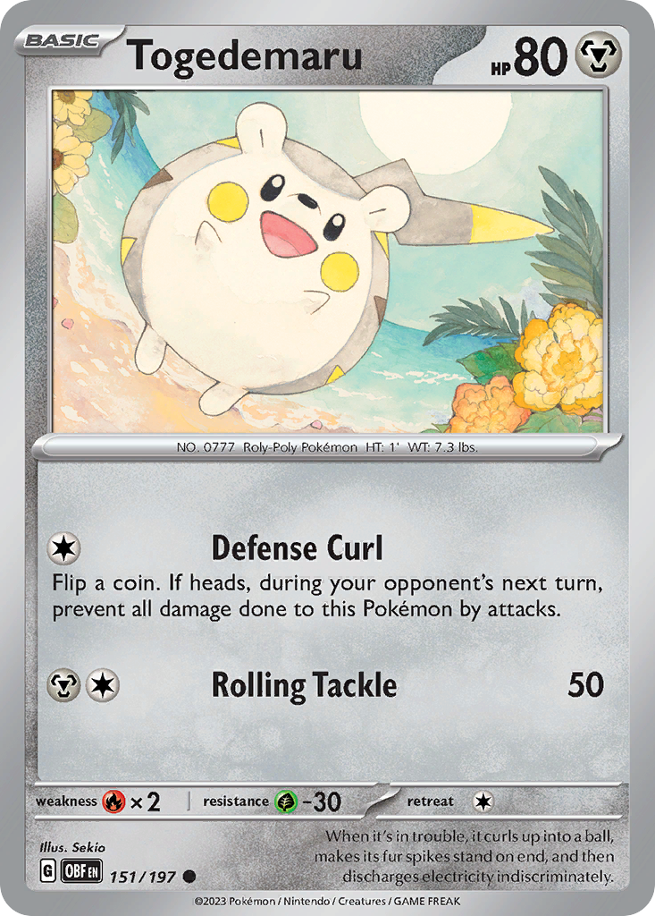 Togedemaru (151/197) - Obsidian Flames (OBF)