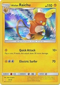 Alolan Raichu (#30 Holofoil) (30) - SM Trainer Kit: Lycanroc & Alolan Raichu (SMK1)