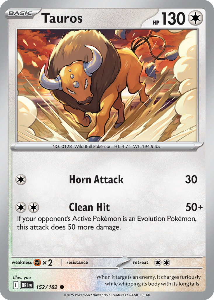 Tauros (152/182) - [Reverse Holo] Destined Rivals (DRI)