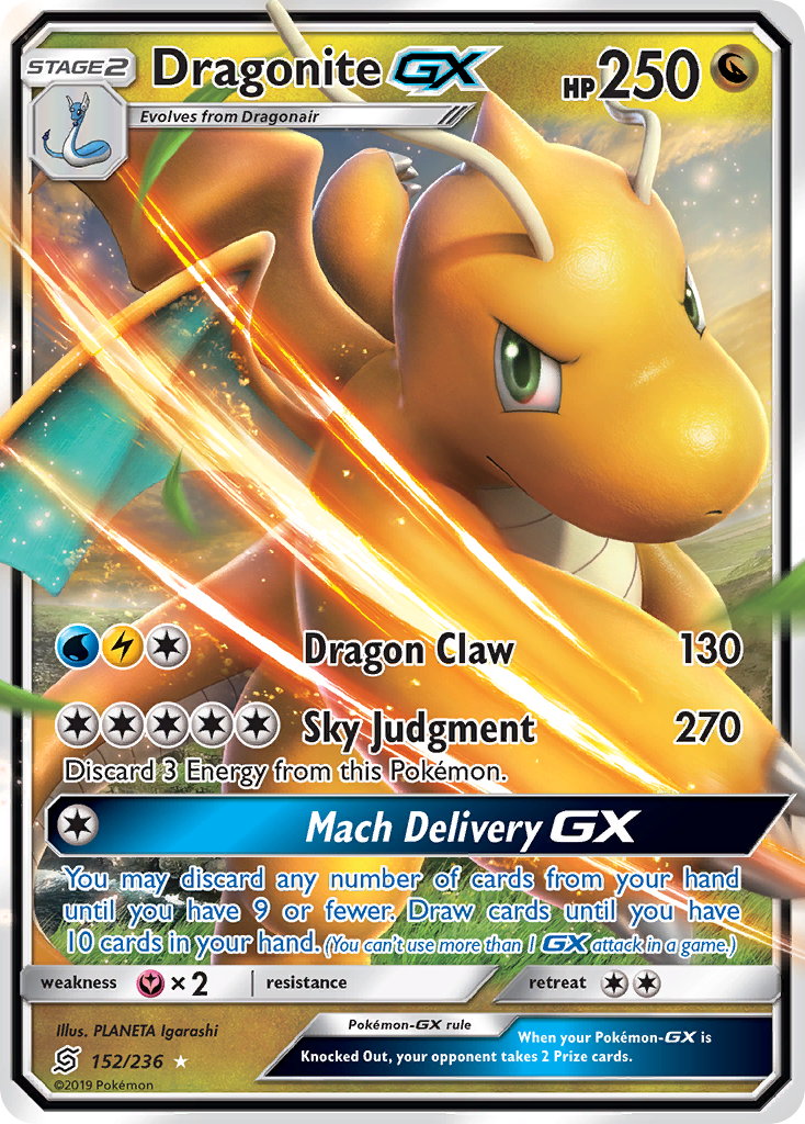 Dragonite-GX (152/236) - [Holo Foil] Unified Minds (UNM)