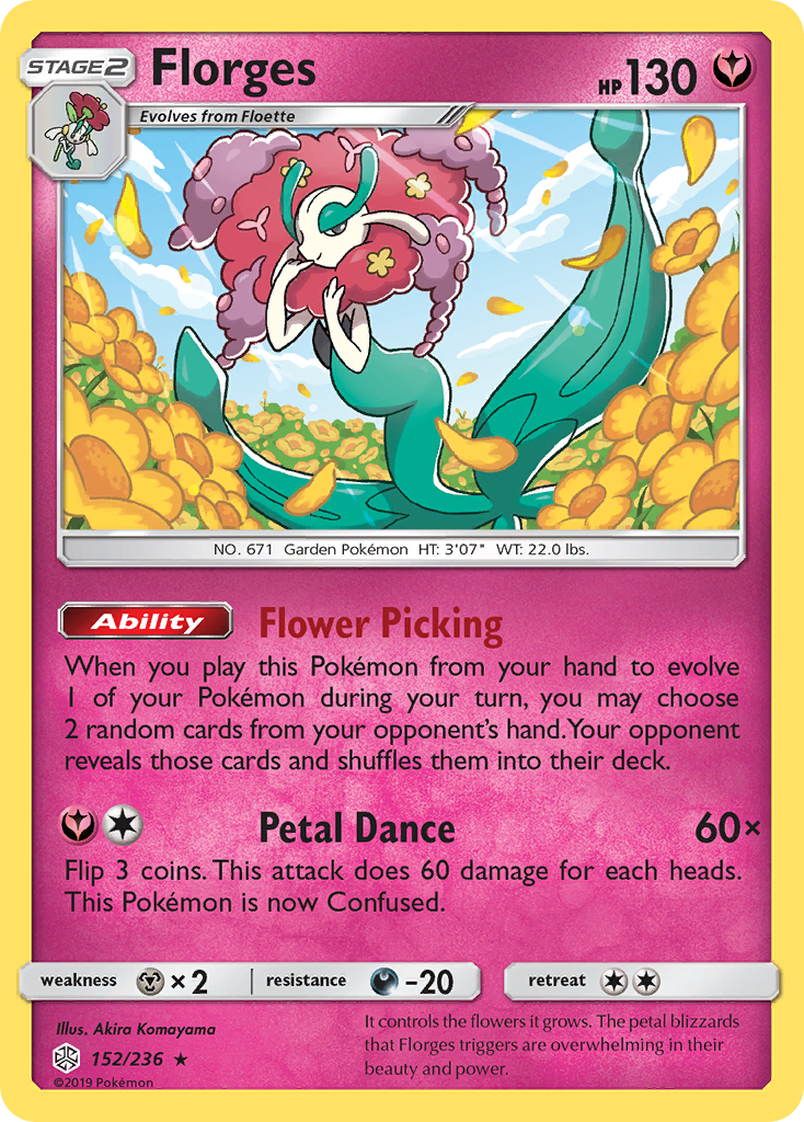 Florges (152/236) - [Reverse Holo] Cosmic Eclipse (CEC)