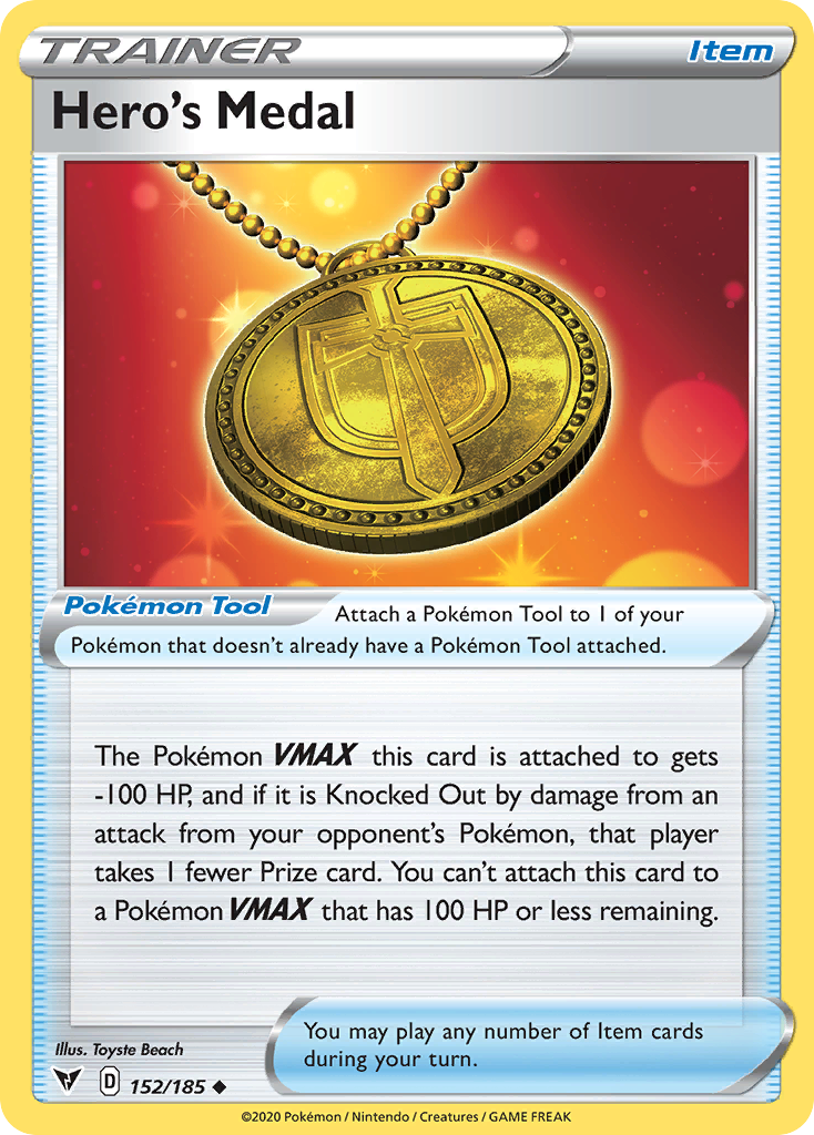Hero's Medal (152/185) - [Reverse Holo] Vivid Voltage (VIV)