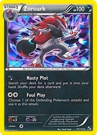 Zoroark - 71/114 (Cracked Ice Holo) (71) - Blister Exclusives (BLE)