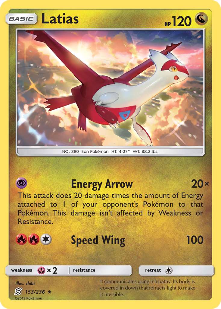 Latias (153/236) - [Reverse Holo] Unified Minds (UNM)