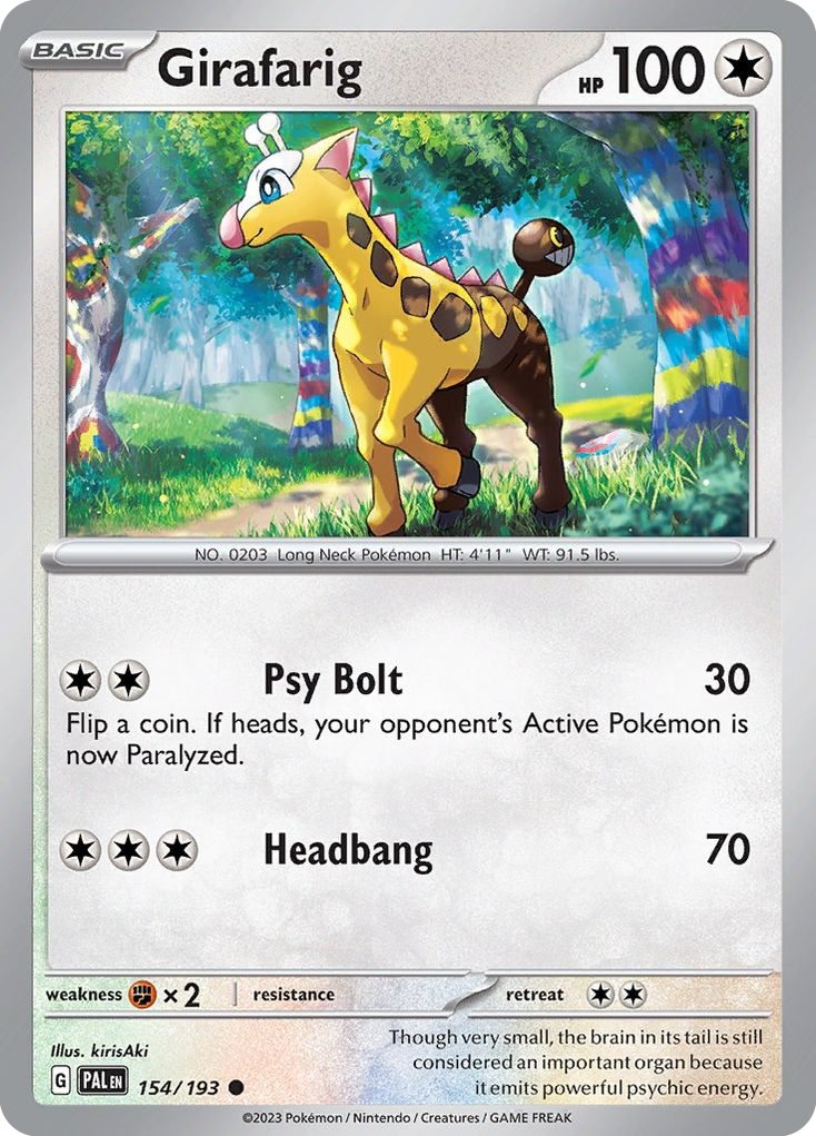 Girafarig (154/193) - [Reverse Holo] Paldea Evolved (PAL)