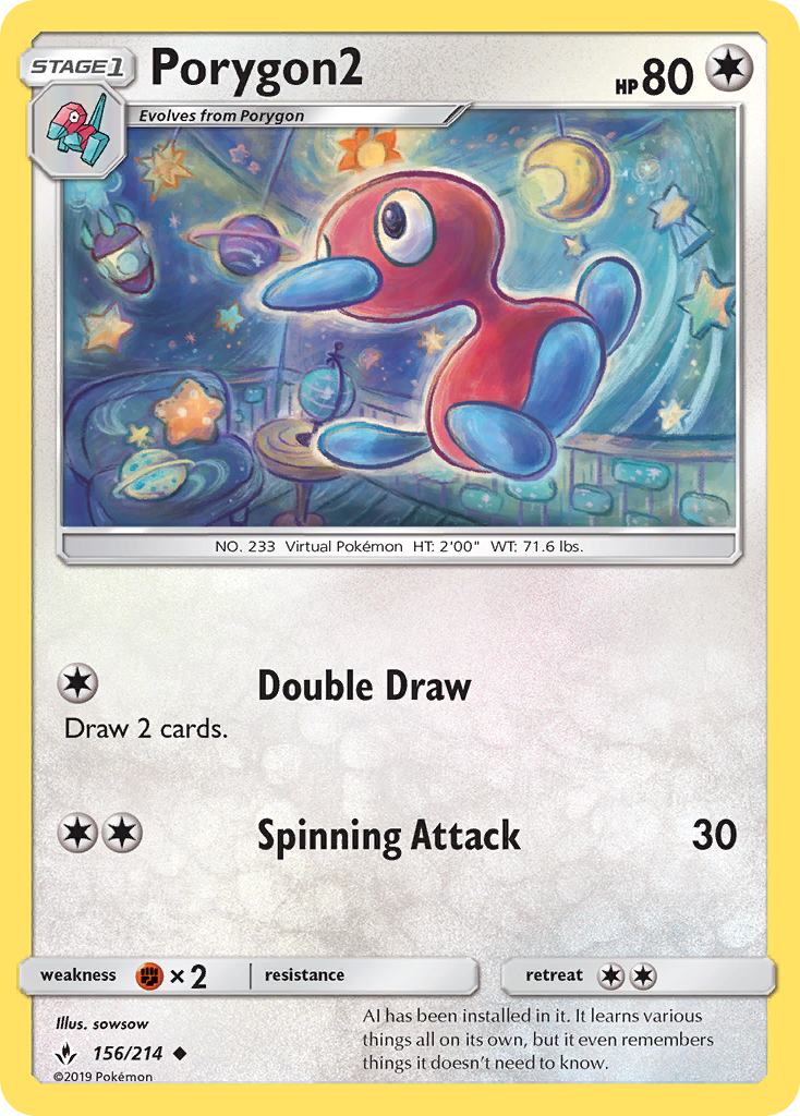 Porygon2 (156/214) - [Reverse Holo] Unbroken Bonds (UNB)