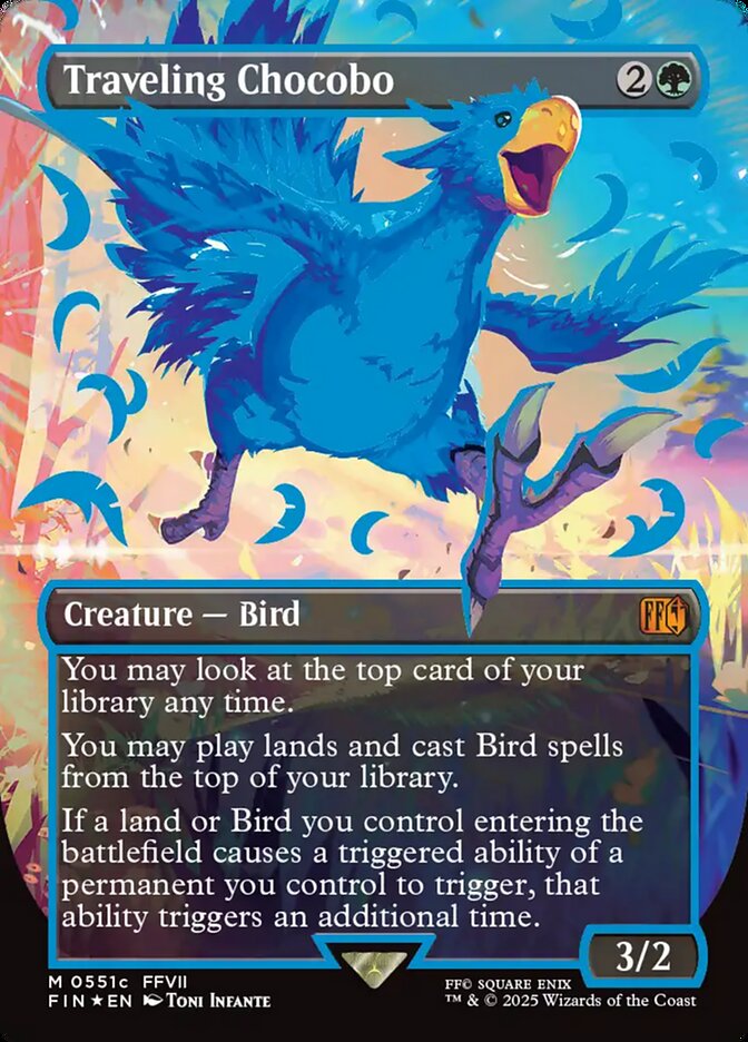 Traveling Chocobo (551c) - [Foil, Serialized] Final Fantasy (FIN)