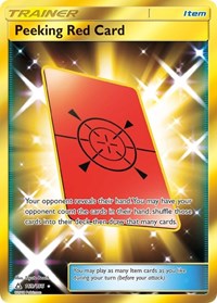 Peeking Red Card Secret Rare (169) - SM - Ultra Prism (SM05)