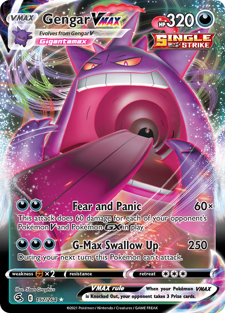 Gengar VMAX (157/264) - [Holo Foil] Fusion Strike (FST)