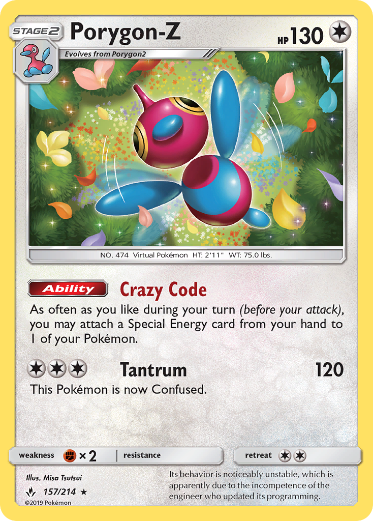 Porygon-Z (157/214) - [Reverse Holo] Unbroken Bonds (UNB)