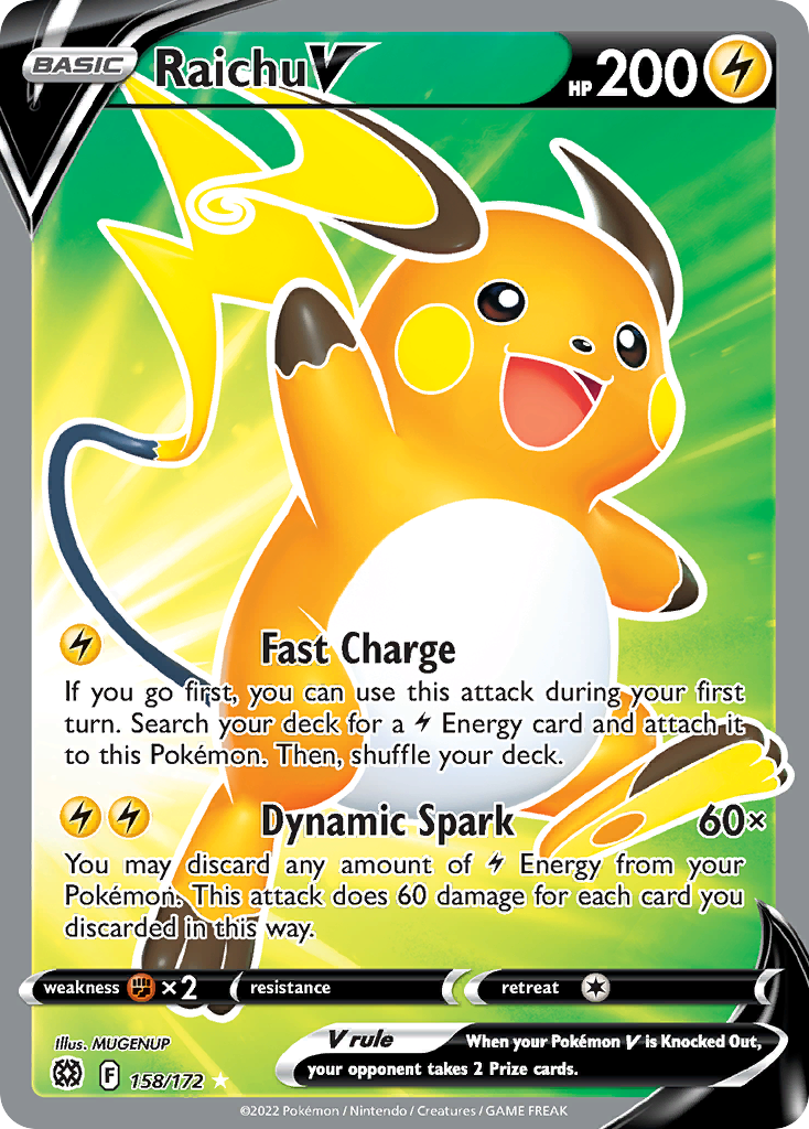 Raichu V (158/172) - [Full Art] Brilliant Stars (BRS)