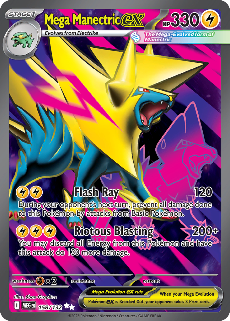 Mega Manectric ex (158/132) - [Full Art] Mega Evolution (MEG)