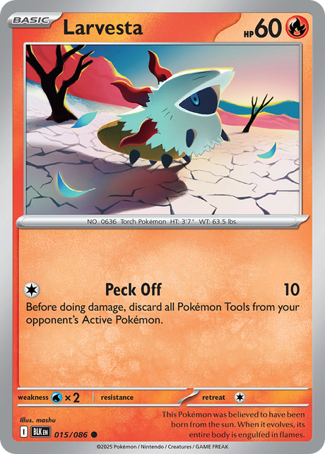 Larvesta (15/86) - Black Bolt (BLK)