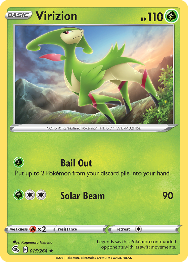 Virizion (15/264) - [Reverse Holo] Fusion Strike (FST)