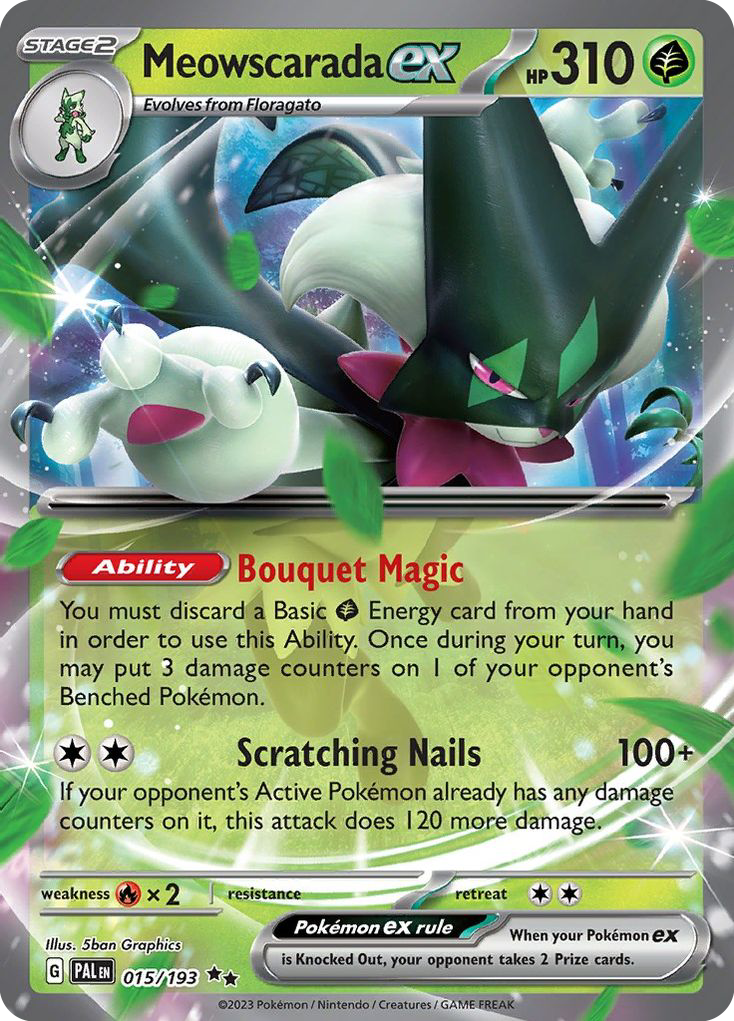 Meowscarada ex (15/193) - [Holo Foil] Paldea Evolved (PAL)