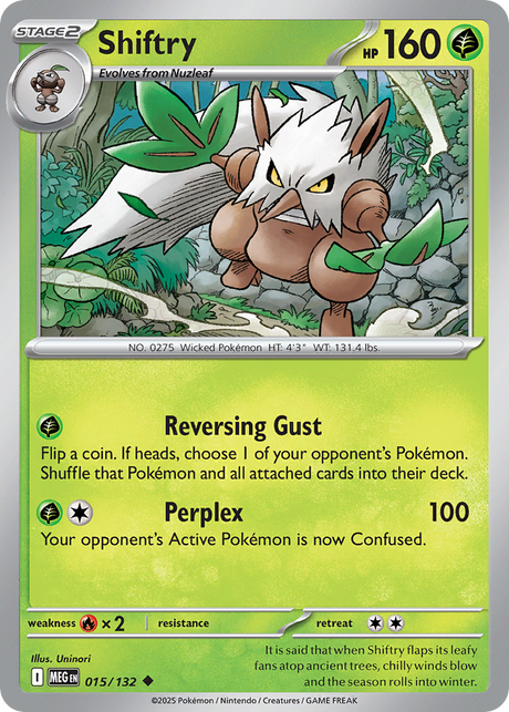 Shiftry (15/132) - [Reverse Holo] Mega Evolution (MEG)