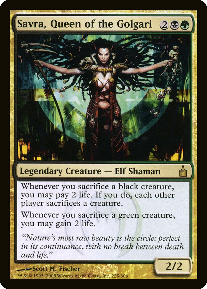 Savra, Queen of the Golgari (225) - Ravnica: City of Guilds (RAV)