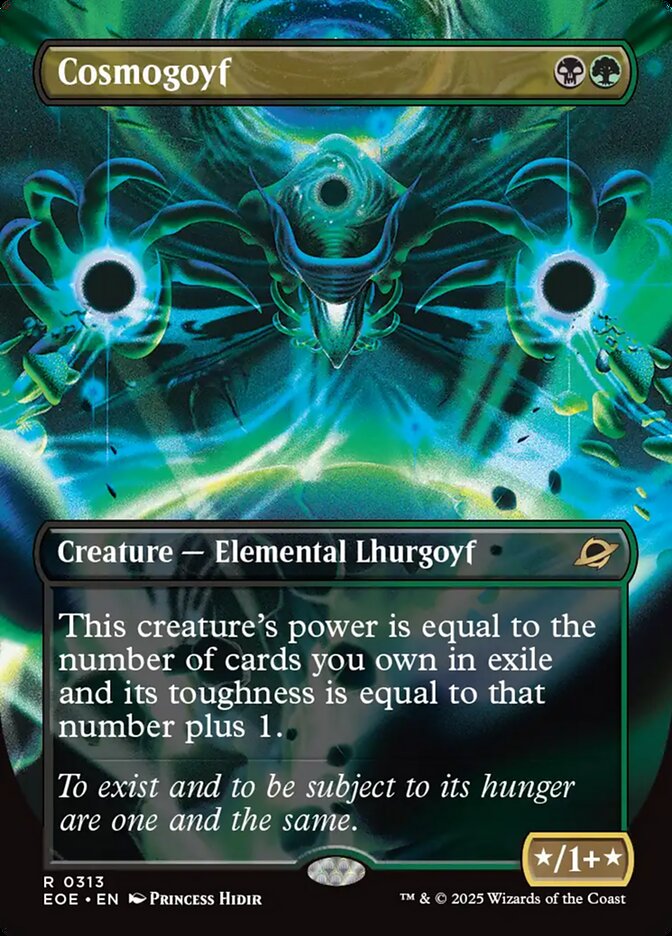 Cosmogoyf (313) - [Foil, Borderless] Edge of Eternities (EOE)