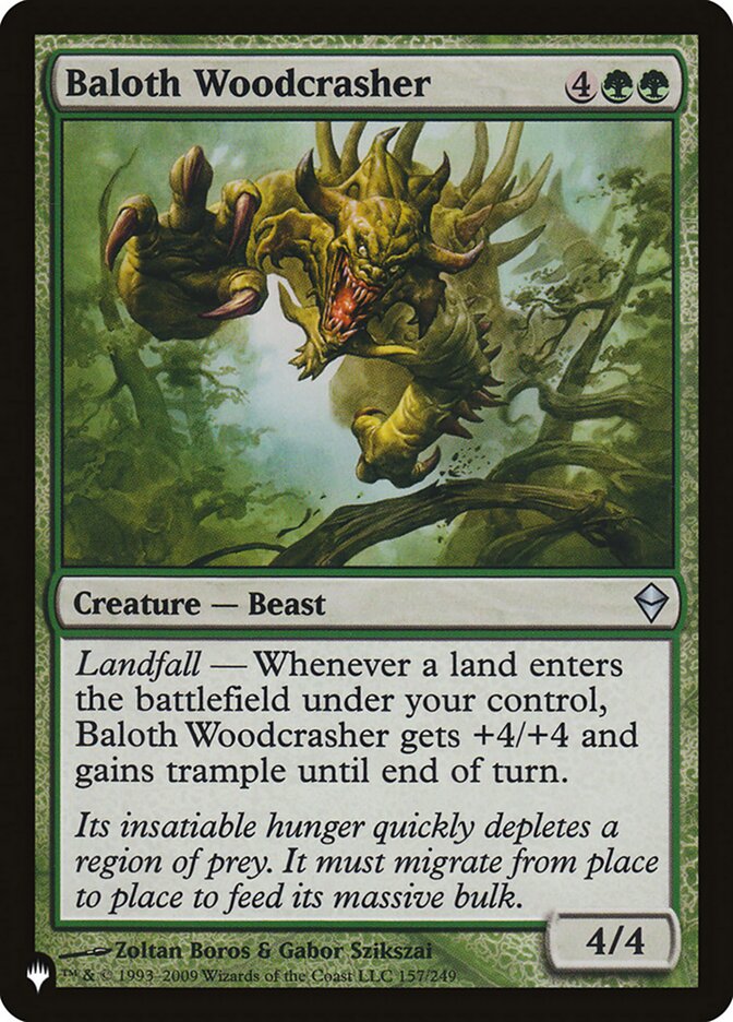 Baloth Woodcrasher (ZEN-157) - The List (PLST)
