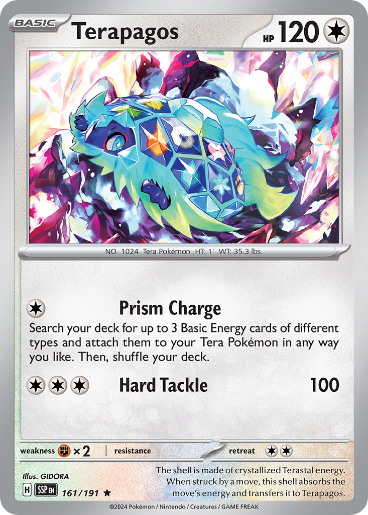 Terapagos (161/191) - [Reverse Holo] Surging Sparks (SSP)