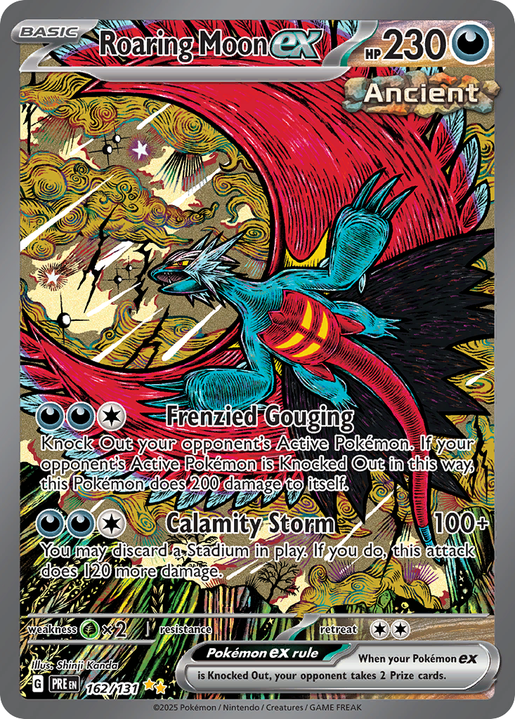 Roaring Moon ex (162/131) - [Special Illustration Rare] Prismatic Evolutions (PRE)