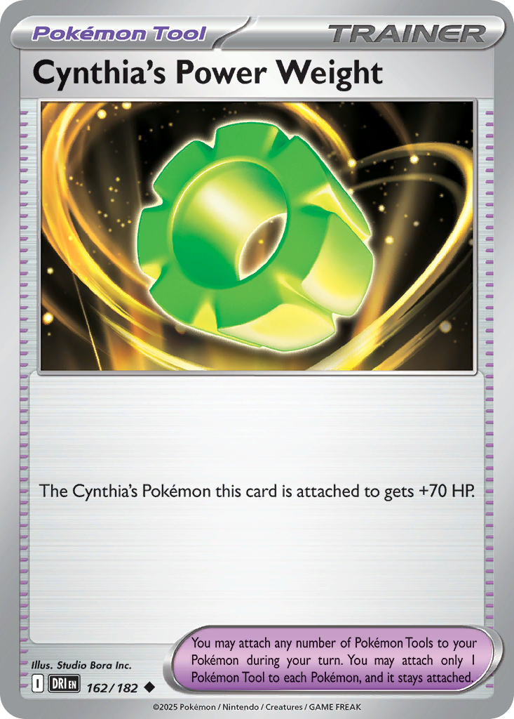 Cynthia's Power Weight (162/182) - [Reverse Holo] Destined Rivals (DRI)
