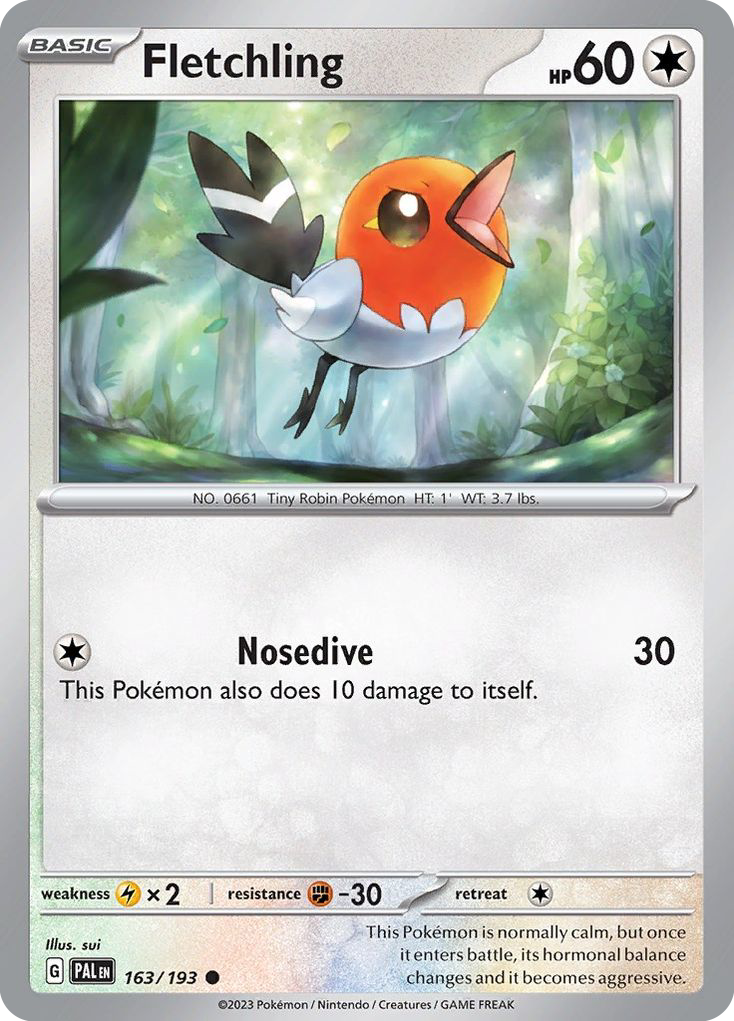 Fletchling (163/193) - [Reverse Holo] Paldea Evolved (PAL)