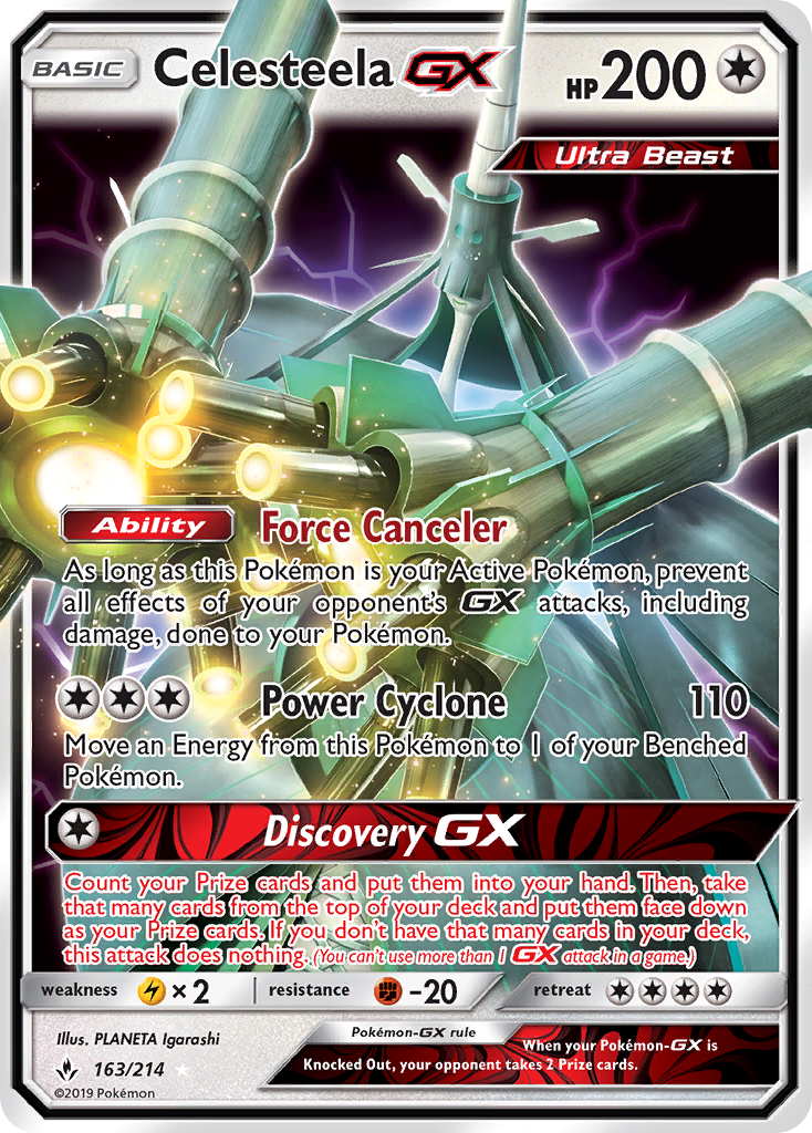 Celesteela-GX (163/214) - [Holo Foil] Unbroken Bonds (UNB)