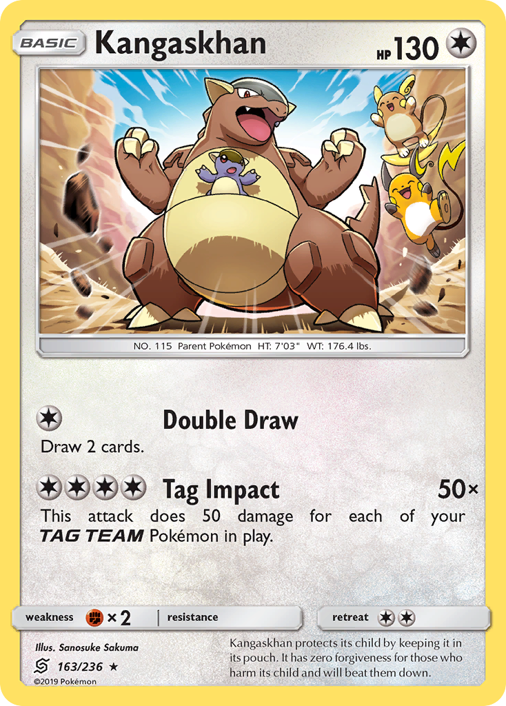 Kangaskhan (163/236) - [Reverse Holo] Unified Minds (UNM)