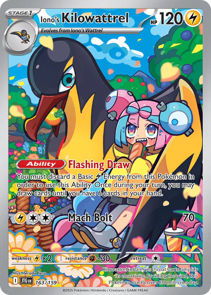 Iono's Kilowattrel (163/159) - [Illustration Rare] Journey Together (JTG)