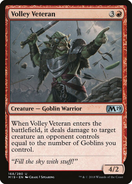 Volley Veteran (168) - Core Set 2019 (M19)