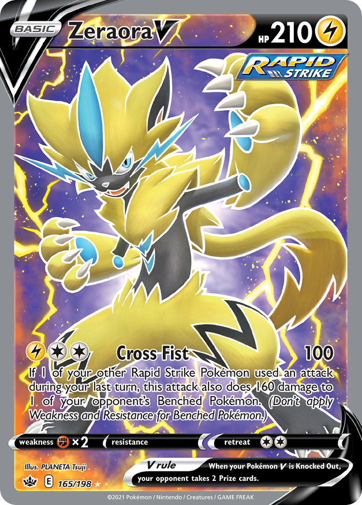 Zeraora V (165/198) - [Full Art] Chilling Reign (CRE)